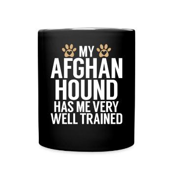 Afghan Hound Gifts - Tasse einfarbig - Schwarz - Vorne