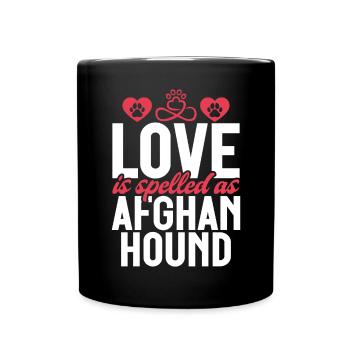 Afghan Hound Gifts - Tasse einfarbig - Schwarz - Vorne