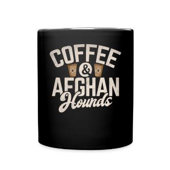 Afghan Hound Gifts - Tasse einfarbig - Schwarz - Vorne