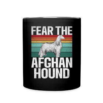 Afghan Hound Gifts - Tasse einfarbig - Schwarz - Vorne