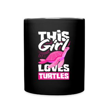 Tortue Tortue Mer Cadeau - Mug uni - noir - Devant