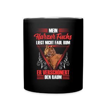 Le renard Harz n’est pas un chien de berger paresseux - Mug uni - noir - Devant