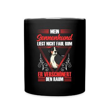 Mountain Dog beautifies space Swiss Mountain Dog - Full Colour Mug - black - Front
