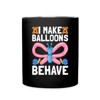 Ballon Twister Ballon Artiste Ballon Animaux - Mug uni - noir - Devant