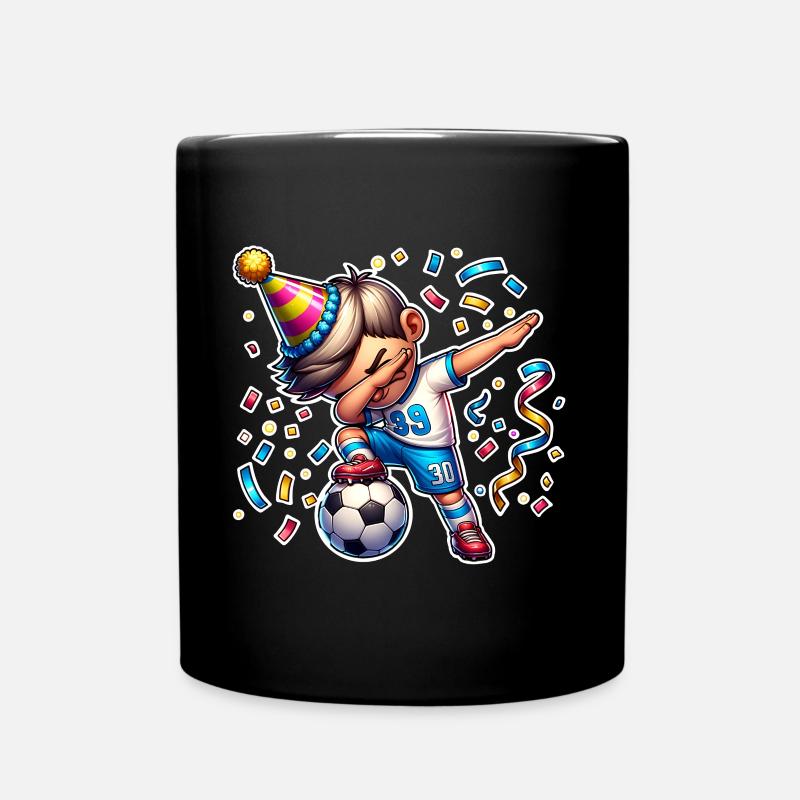Fußballer Fußball Geburtstag Konfetti - Tasse einfarbig - Schwarz