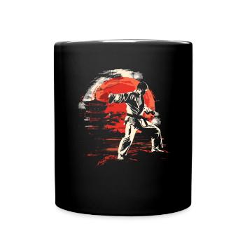 Karateka Grafik - Tasse einfarbig - Schwarz - Vorne
