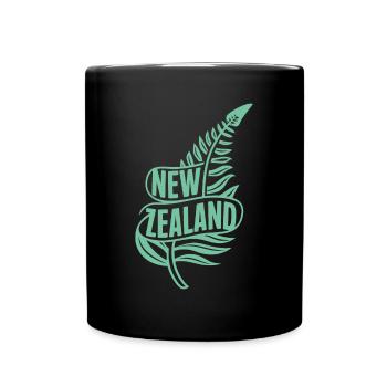 Souvenir de Nouvelle-Zélande Élégant Motif De Fougère - Mug uni - noir - Devant
