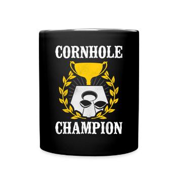 Cornhole Team Bean Bag Player - Tasse einfarbig - Schwarz - Vorne