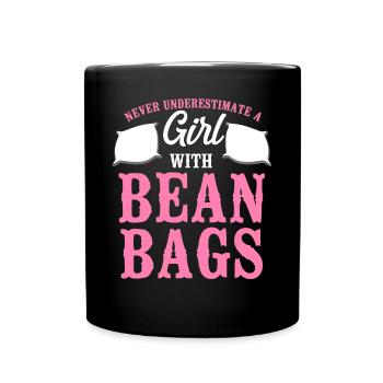 Joueur de sac de haricots de l’équipe Cornhole - Mug uni - noir - Devant