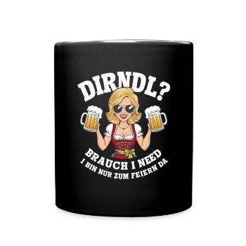 Chemise traditionnelle Dirndl de remplacement pour votre parfait - Mug uni - noir - Devant