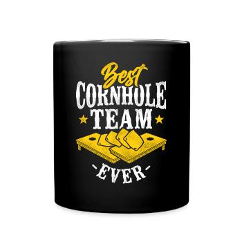 Cornhole Team Bean Bag Player - Tasse einfarbig - Schwarz - Vorne