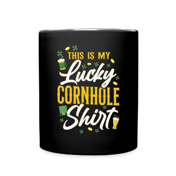 Cornhole Team Bean Bag Player - Full Colour Mug - black - Front