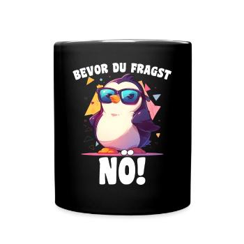 Before you ask: Nope! Penguin Motif Sunglasses - Full Colour Mug - black - Front