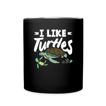 Tortue Tortue Mer Cadeau - Mug uni - noir - Devant
