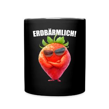 Pathétique! Lunettes de soleil fraise Graphique drôle - Mug uni - noir - Devant