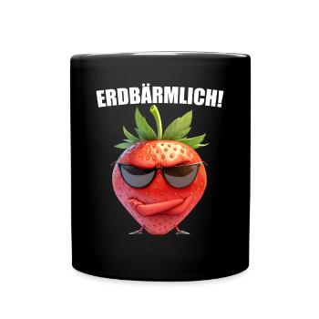 Pathétique! Lunettes de soleil fraise graphique - Mug uni - noir - Devant
