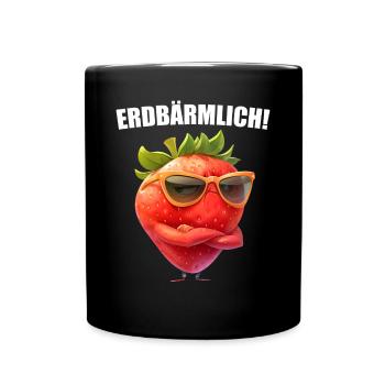 Pathétique! Graphique Fraise Sarcasme Drôle - Mug uni - noir - Devant