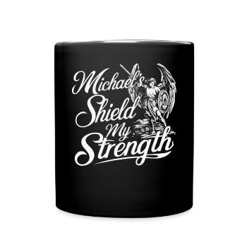 Erzengel Michael Katholisches Christentum Engel - Tasse einfarbig - Schwarz - Vorne