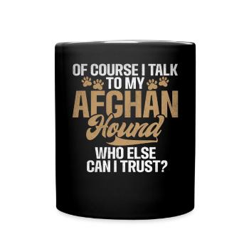 Afghan Hound Gifts - Tasse einfarbig - Schwarz - Vorne