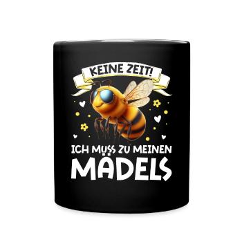 Pas le temps que j’ai pour être avec mes filles - Mug uni - noir - Devant