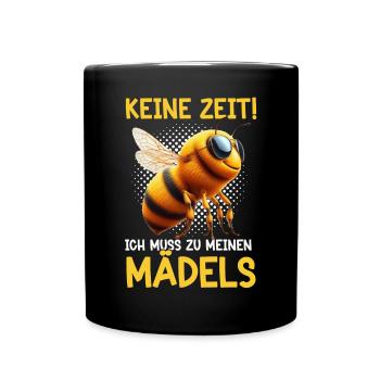 Pas le temps que j’ai pour être avec mes filles - Mug uni - noir - Devant
