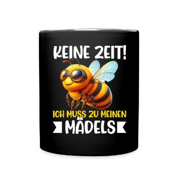 Pas le temps que j’ai pour être avec mes filles - Mug uni - noir - Devant