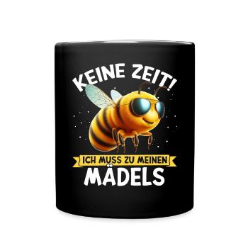 Pas le temps que j’ai pour être avec mes filles - Mug uni - noir - Devant
