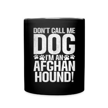 Afghan Hound Gifts - Tasse einfarbig - Schwarz - Vorne