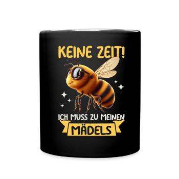 Pas le temps que j’ai pour être avec mes filles - Mug uni - noir - Devant
