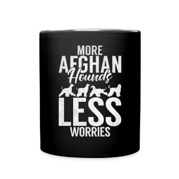 Afghan Hound Gifts - Tasse einfarbig - Schwarz - Vorne