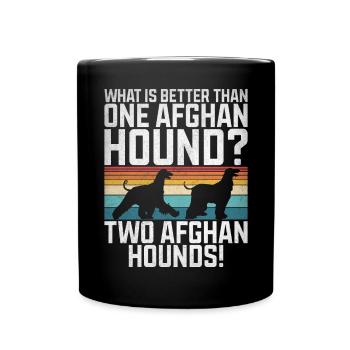 Afghan Hound Gifts - Tasse einfarbig - Schwarz - Vorne