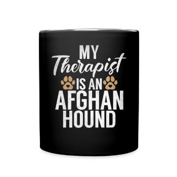 Afghan Hound Gifts - Tasse einfarbig - Schwarz - Vorne