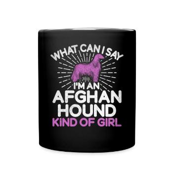 Afghan Hound Gifts - Tasse einfarbig - Schwarz - Vorne