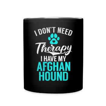 Afghan Hound Gifts - Tasse einfarbig - Schwarz - Vorne