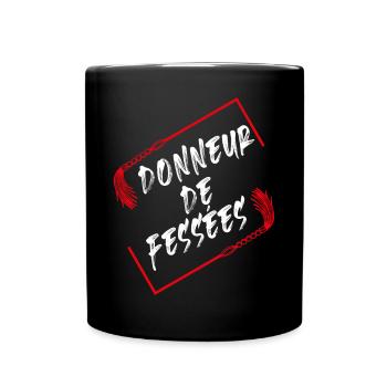 donneur de fessées - Mug uni - noir - Devant