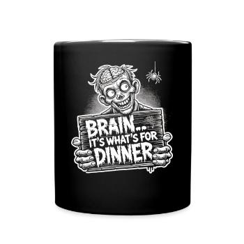 T-shirt drôle de dîner zombie pour Halloween - Mug uni - noir - Devant