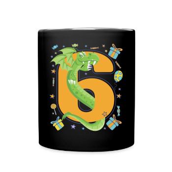 6th Birthday - Full Colour Mug - black - Front