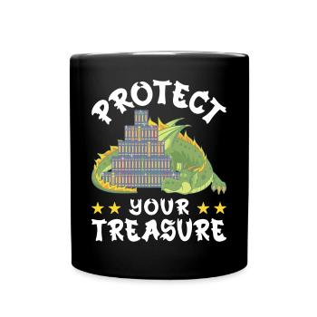 Protégez votre trésor - Mug uni - noir - Devant