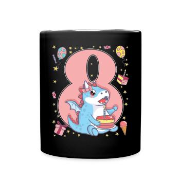 8e anniversaire - Mug uni - noir - Devant