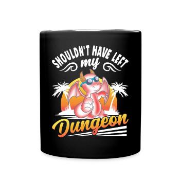Je n’aurais pas dû quitter mon donjon - Mug uni - noir - Devant
