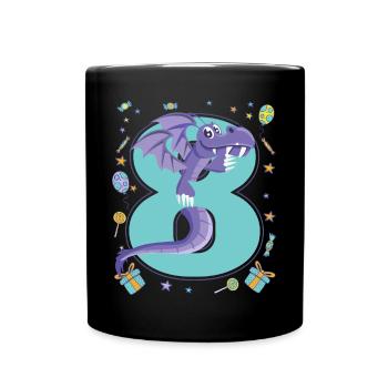 8th Birthday - Full Colour Mug - black - Front