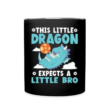 Dieser kleine Drache erwartet einen kleinen Bruder - Tasse einfarbig - Schwarz - Vorne
