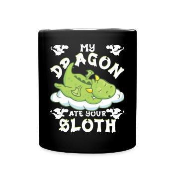 my dragon ate your sloth - Full Colour Mug - black - Front