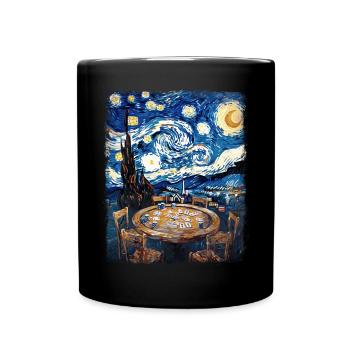 Poker Player Casino Gambling Player Sternenna - Full Colour Mug - black - Front