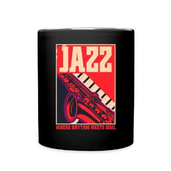 Musique jazz - Mug uni - noir - Devant