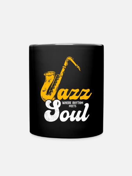 Jazz Musik - Tasse einfarbig - Schwarz
