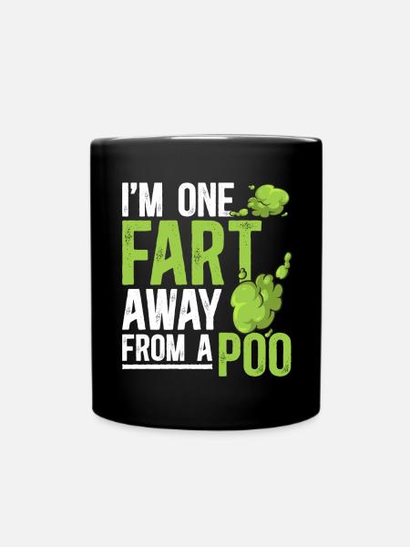 Furz Furzen Pupsen - Tasse einfarbig - Schwarz