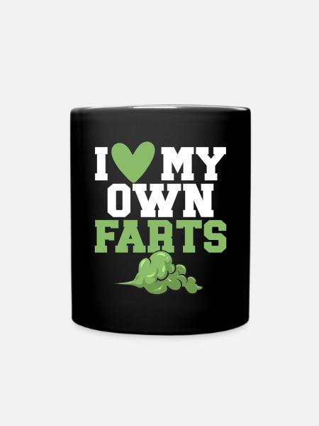 Furz Furzen Pupsen - Tasse einfarbig - Schwarz