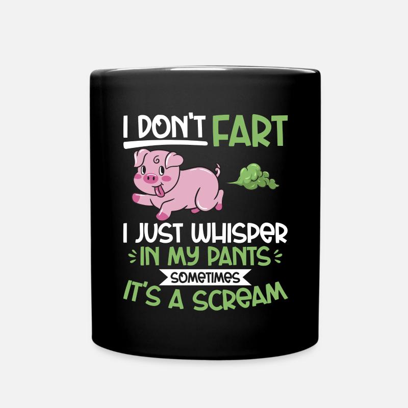 Furz Furzen Pupsen - Tasse einfarbig - Schwarz