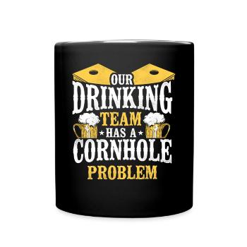 Joueur de sac de haricots de l’équipe Cornhole - Mug uni - noir - Devant